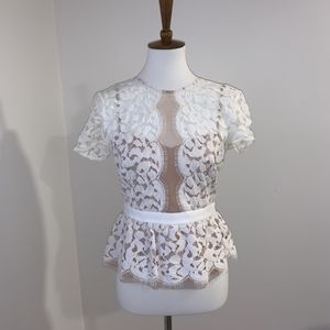 BCBGMaxAzria Lilia Laced Top